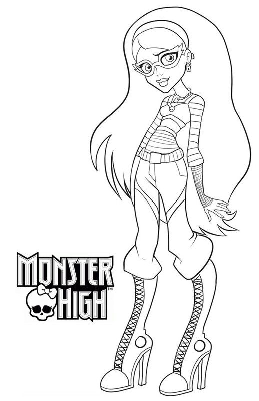 coloriage monster high ghoulia yelps
